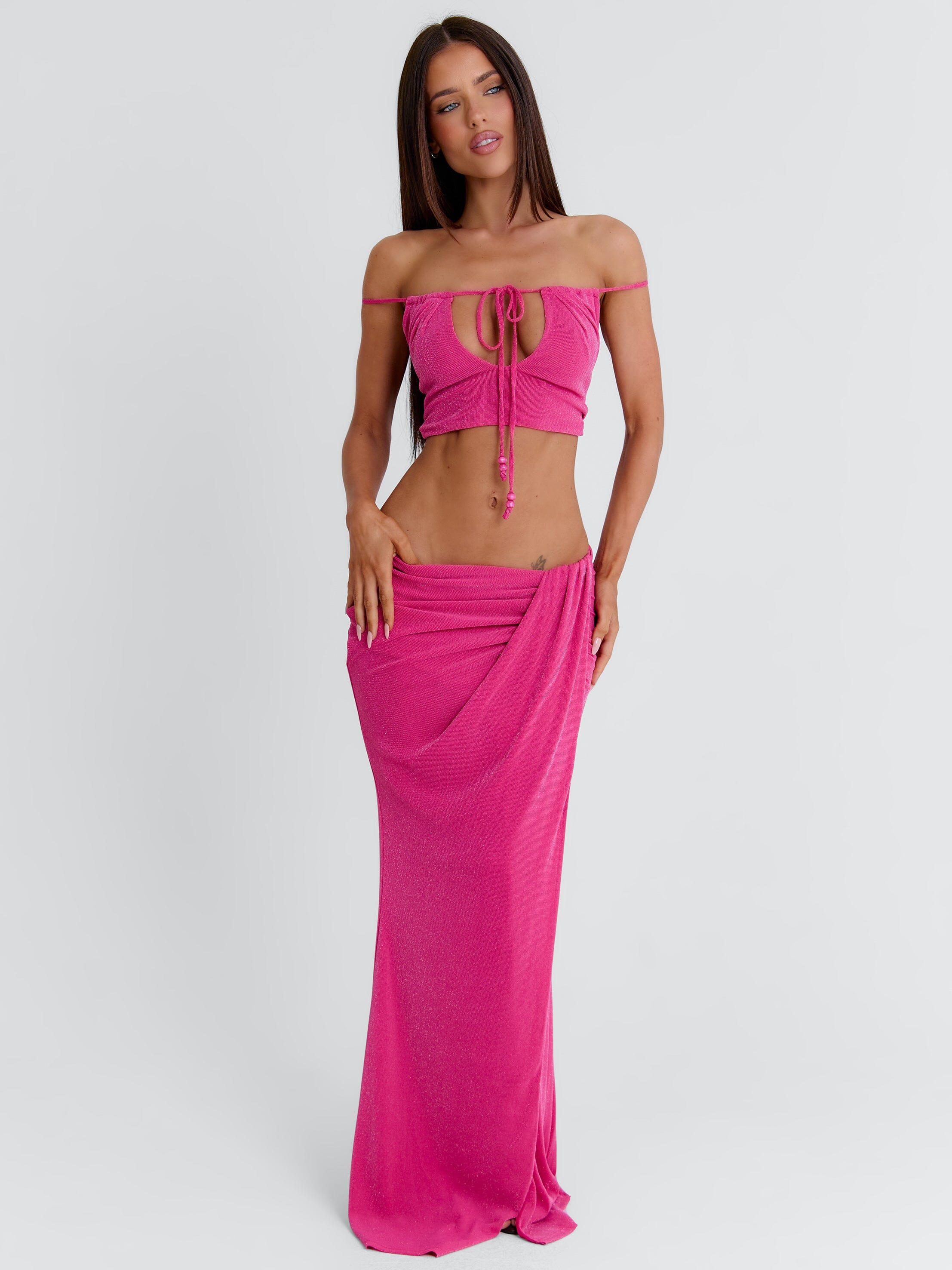 HALLEE MAXI SKIRT PINK - Image 5