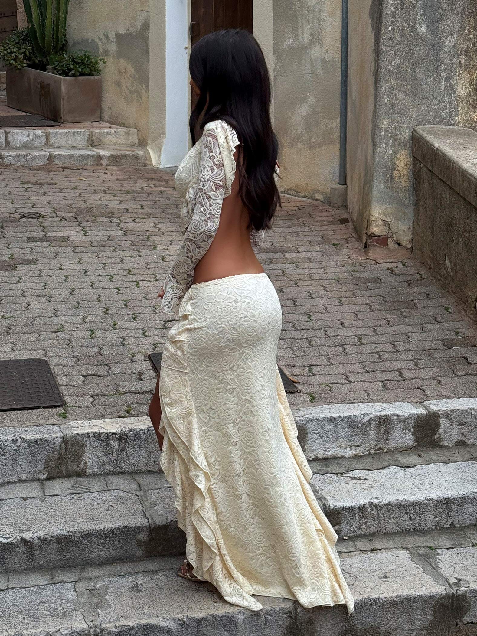 PIETTE MAXI SKIRT CREAM - Image 6